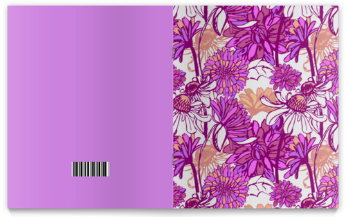 Заказать тетрадь в Москве. Тетрадь на скрепке Purple blossom от Evgenia Bandagnomych - готовые дизайны и нанесение принтов.