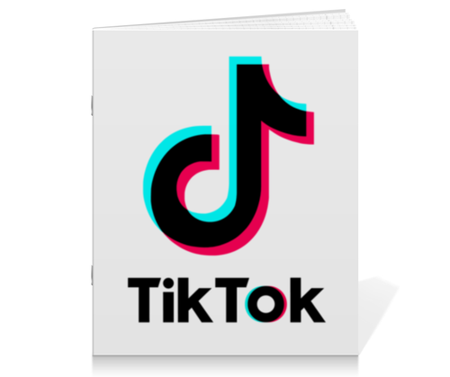 Заказать тетрадь в Москве. Тетрадь на скрепке TikTok  от DESIGNER   - готовые дизайны и нанесение принтов.