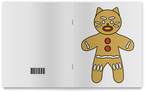 Заказать тетрадь в Москве. Тетрадь на скрепке Рождественский кот от chistopopitersky - готовые дизайны и нанесение принтов.