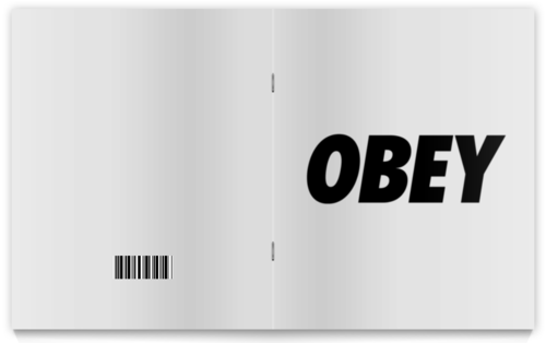 Заказать тетрадь в Москве. Тетрадь на скрепке OBEY  от DESIGNER   - готовые дизайны и нанесение принтов.