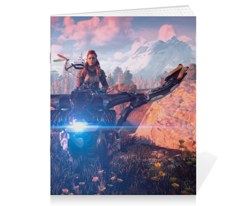 Заказать тетрадь в Москве. Тетрадь на скрепке Horizon Zero Dawn от GeekFox  - готовые дизайны и нанесение принтов.