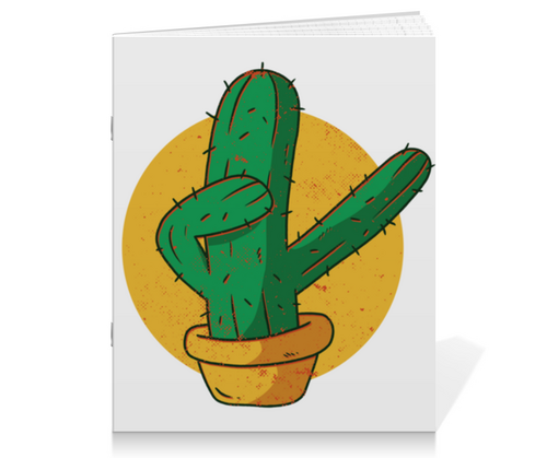 Заказать тетрадь в Москве. Тетрадь на скрепке Dabbing Cactus от Павел Павел - готовые дизайны и нанесение принтов.
