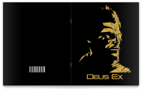 Заказать тетрадь в Москве. Тетрадь на скрепке Deus Ex от GeekFox  - готовые дизайны и нанесение принтов.