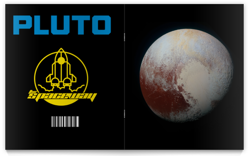 Заказать тетрадь в Москве. Тетрадь на скрепке Плутон от The Spaceway  - готовые дизайны и нанесение принтов.