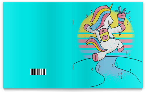 Заказать тетрадь в Москве. Тетрадь на скрепке Happy Unicorn от Павел Павел - готовые дизайны и нанесение принтов.