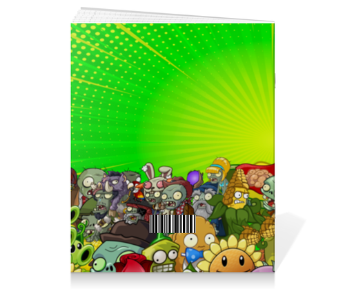 Заказать тетрадь в Москве. Тетрадь на скрепке PLANTS VS ZOMBIES от geekbox - готовые дизайны и нанесение принтов.