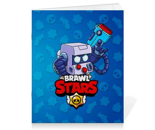 Заказать тетрадь в Москве. Тетрадь на скрепке BRAWL STARS 8-BIT от geekbox - готовые дизайны и нанесение принтов.