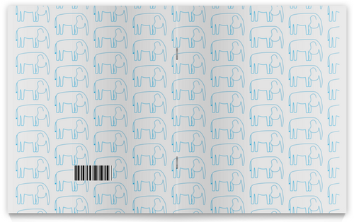 Заказать тетрадь в Москве. Тетрадь на скрепке Синий слон от Vadim Koval - готовые дизайны и нанесение принтов.