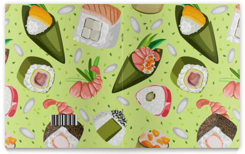 Заказать тетрадь в Москве. Тетрадь на скрепке Вкусные суши от IrinkaArt  - готовые дизайны и нанесение принтов.