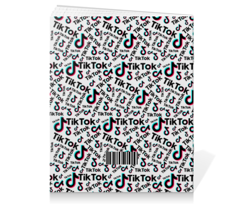 Заказать тетрадь в Москве. Тетрадь на скрепке TikTok  от DESIGNER   - готовые дизайны и нанесение принтов.