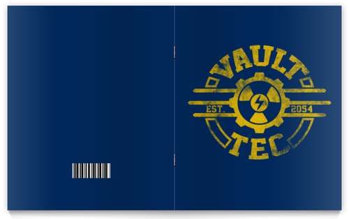 Заказать тетрадь в Москве. Тетрадь на скрепке Fallout. Vault-Tec от geekbox - готовые дизайны и нанесение принтов.
