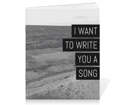 Заказать тетрадь в Москве. Тетрадь на скрепке I Want to Write You a Song (One Direction MITAM) от maria_m - готовые дизайны и нанесение принтов.