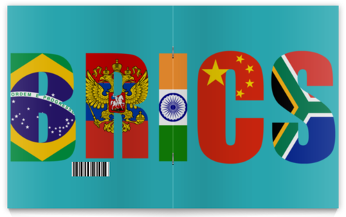 Заказать тетрадь в Москве. Тетрадь на скрепке BRICS - БРИКС от trend - готовые дизайны и нанесение принтов.