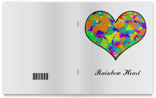 Заказать тетрадь в Москве. Тетрадь на скрепке Rainbow Heart от innokesh - готовые дизайны и нанесение принтов.