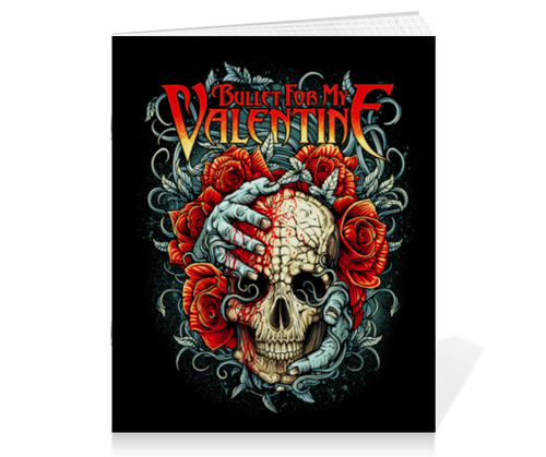 Заказать тетрадь в Москве. Тетрадь на скрепке Bullet For My Valentine от geekbox - готовые дизайны и нанесение принтов.