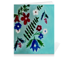 Заказать тетрадь в Москве. Тетрадь на скрепке Цветы на голубом от mrs-snit@yandex.ru - готовые дизайны и нанесение принтов.