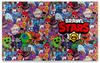 Заказать тетрадь в Москве. Тетрадь на скрепке BRAWL STARS от geekbox - готовые дизайны и нанесение принтов.
