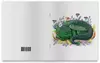 Заказать тетрадь в Москве. Тетрадь на скрепке Зеленый дракон в листьях от tigerda  - готовые дизайны и нанесение принтов.