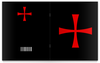 Заказать тетрадь в Москве. Тетрадь на скрепке Крест красный от BAD OWL - готовые дизайны и нанесение принтов.
