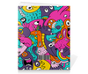 Заказать тетрадь в Москве. Тетрадь на скрепке Psychedelic Monsters от Jimmy Flash - готовые дизайны и нанесение принтов.