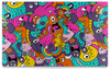 Заказать тетрадь в Москве. Тетрадь на скрепке Psychedelic Monsters от Jimmy Flash - готовые дизайны и нанесение принтов.