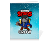 Заказать тетрадь в Москве. Тетрадь на скрепке BRAWL STARS CROW от geekbox - готовые дизайны и нанесение принтов.