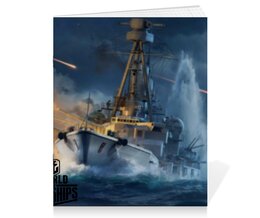 Заказать тетрадь в Москве. Тетрадь на скрепке World of Warships от TheAndarz  - готовые дизайны и нанесение принтов.