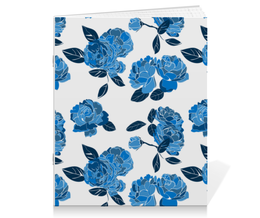 Заказать тетрадь в Москве. Тетрадь на скрепке Букет синих роз от Evgenia Bandagnomych - готовые дизайны и нанесение принтов.