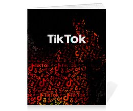 Заказать тетрадь в Москве. Тетрадь на скрепке Tik Tok от THE_NISE  - готовые дизайны и нанесение принтов.
