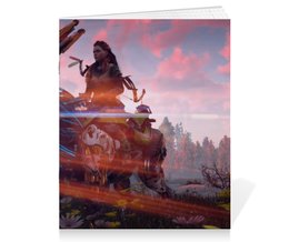 Заказать тетрадь в Москве. Тетрадь на скрепке Horizon Zero Dawn от GeekFox  - готовые дизайны и нанесение принтов.