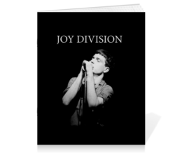 Заказать тетрадь в Москве. Тетрадь на скрепке Иен Кёртис. Joy Division от geekbox - готовые дизайны и нанесение принтов.