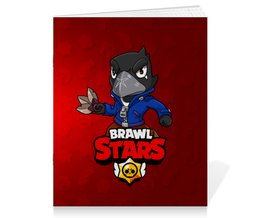 Заказать тетрадь в Москве. Тетрадь на скрепке BRAWL STARS CROW от geekbox - готовые дизайны и нанесение принтов.