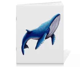 Заказать тетрадь в Москве. Тетрадь на скрепке Синий кит от tigerda  - готовые дизайны и нанесение принтов.
