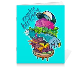Заказать тетрадь в Москве. Тетрадь на скрепке Zombie Burger от Jimmy Flash - готовые дизайны и нанесение принтов.