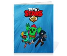 Заказать тетрадь в Москве. Тетрадь на скрепке Brawl Stars  от T-shirt print  - готовые дизайны и нанесение принтов.