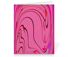 Заказать тетрадь в Москве. Тетрадь на скрепке Розовые волны от Alexey Evsyunin - готовые дизайны и нанесение принтов.