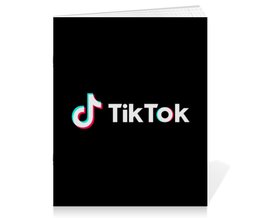Заказать тетрадь в Москве. Тетрадь на скрепке TikTok  от DESIGNER   - готовые дизайны и нанесение принтов.