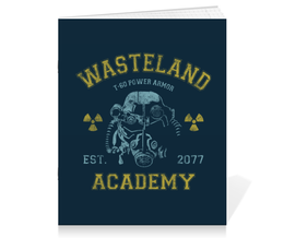 Заказать тетрадь в Москве. Тетрадь на скрепке Fallout. Wasteland Academy от geekbox - готовые дизайны и нанесение принтов.