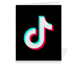 Заказать тетрадь в Москве. Тетрадь на скрепке TikTok  от DESIGNER   - готовые дизайны и нанесение принтов.