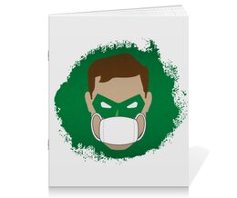 Заказать тетрадь в Москве. Тетрадь на скрепке Зеленый фонарь (Коллекция: Герои носят маски) от GeekFox  - готовые дизайны и нанесение принтов.