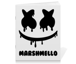 Заказать тетрадь в Москве. Тетрадь на скрепке Marshmello от weeert - готовые дизайны и нанесение принтов.