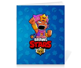 Заказать тетрадь в Москве. Тетрадь на скрепке BRAWL STARS SANDY  от geekbox - готовые дизайны и нанесение принтов.