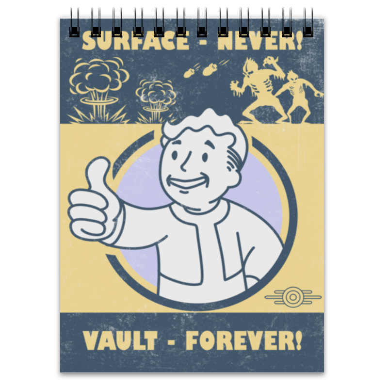 Printio Блокнот Fallout. vault - forever! printio футболка классическая fallout vault forever