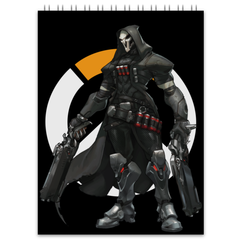 брелок overwatch reaper Printio Блокнот Overwatch reaper / жнец овервотч