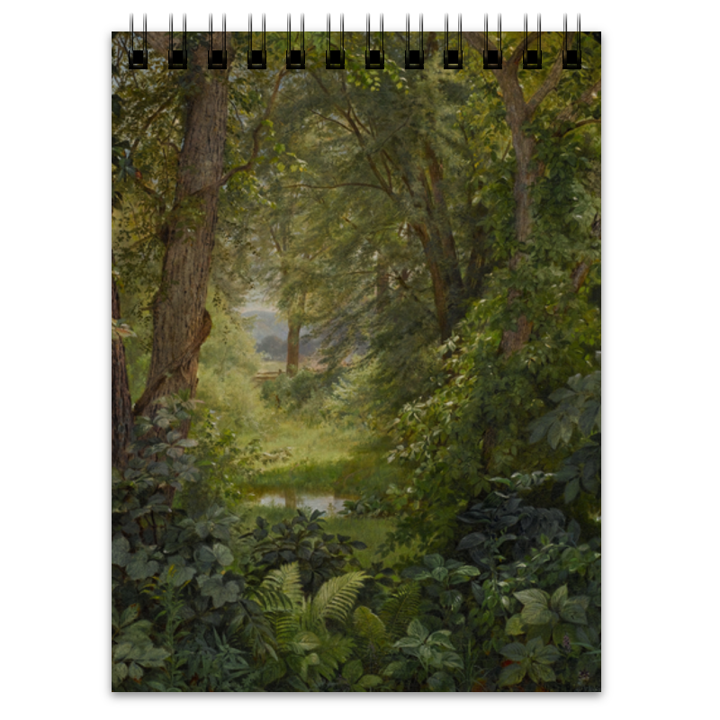 printio футболка с полной запечаткой мужская лесной пейзаж уильям ричардс Printio Блокнот Лесной пейзаж (уильям трост ричардс)