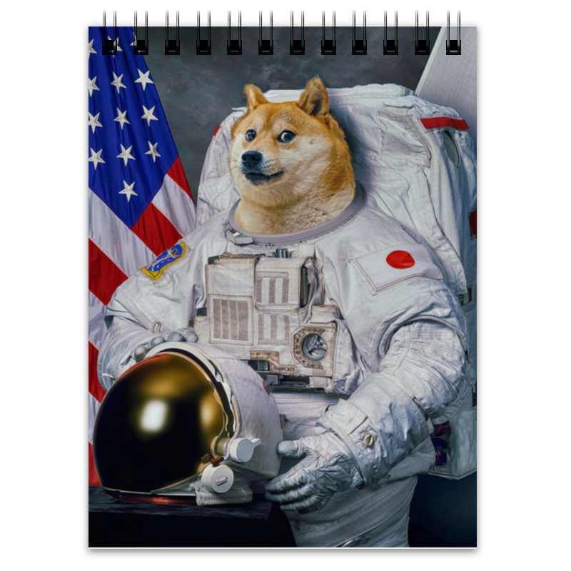 Printio Блокнот Doge astronaut