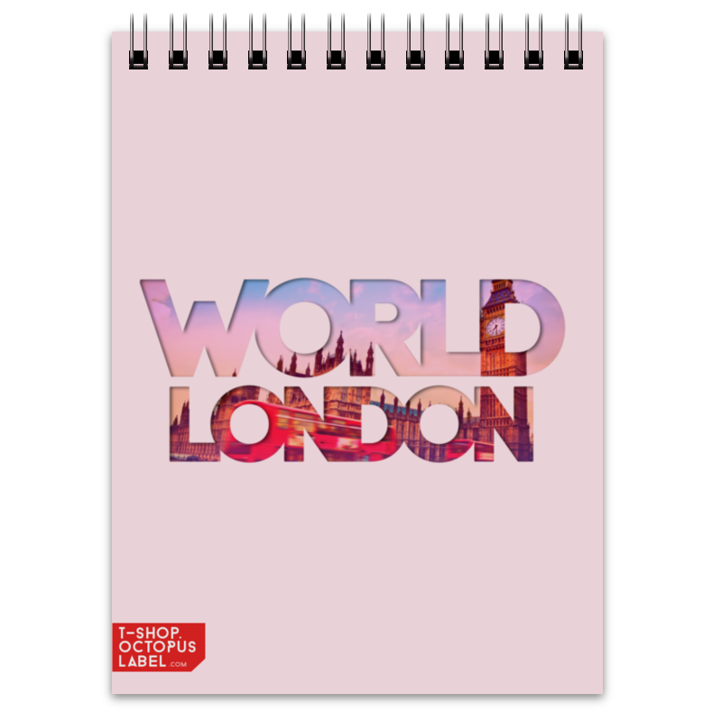 Printio Блокнот different world: london printio тетрадь на скрепке different world london