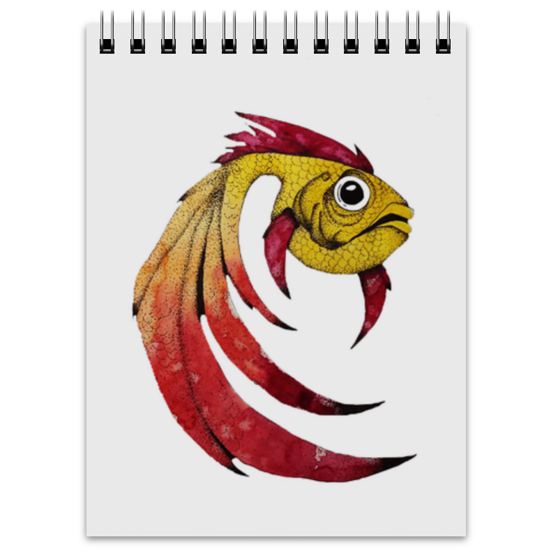 Printio Блокнот Золотая рыбка printio обложка для паспорта золотая рыбка и исполнение желаний