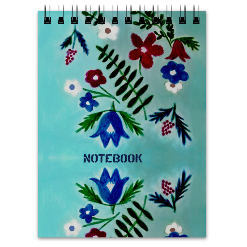 Printio Блокнот Цветы на голубом re paчехол накладка artcolor для oppo a1k realme c2 с принтом цветы на голубом
