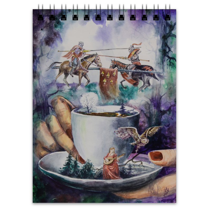 Printio Блокнот Я расскажу тебе за чашкой чая сказки про рыцарей драконов и принцесс